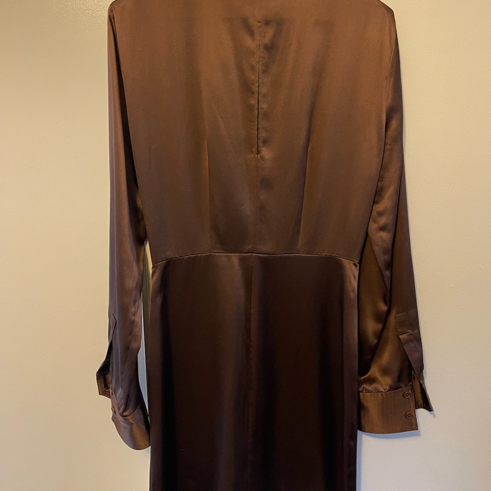 Reformation Alaine Silk Dress in Cafe - Picture 5 of 6